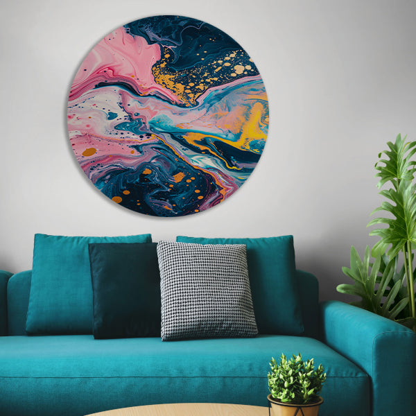 Abstract Explosie van Kleuren forex muurcirkel