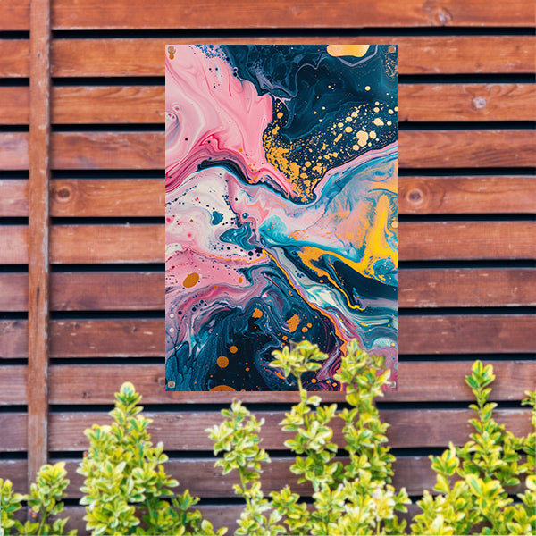 Abstract Explosie van Kleuren tuinposter