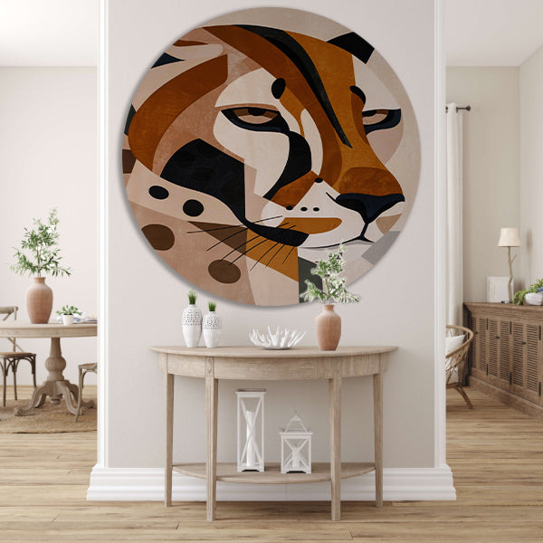 Moderne Art Deco Luipaard in Geometrische Stijl forex muurcirkel