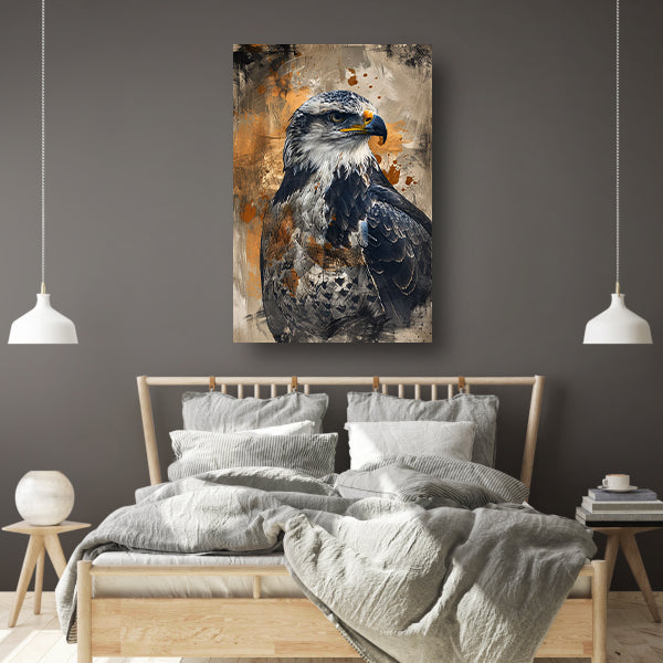 Abstracte adelaar in dynamische expressie poster