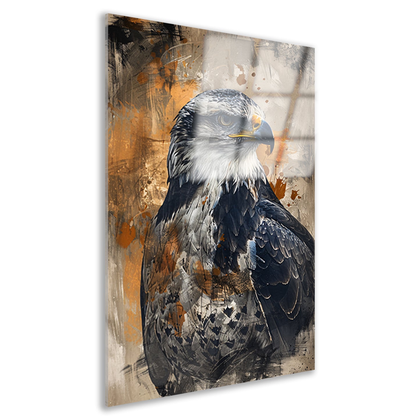 Abstracte adelaar in dynamische expressie acrylglas