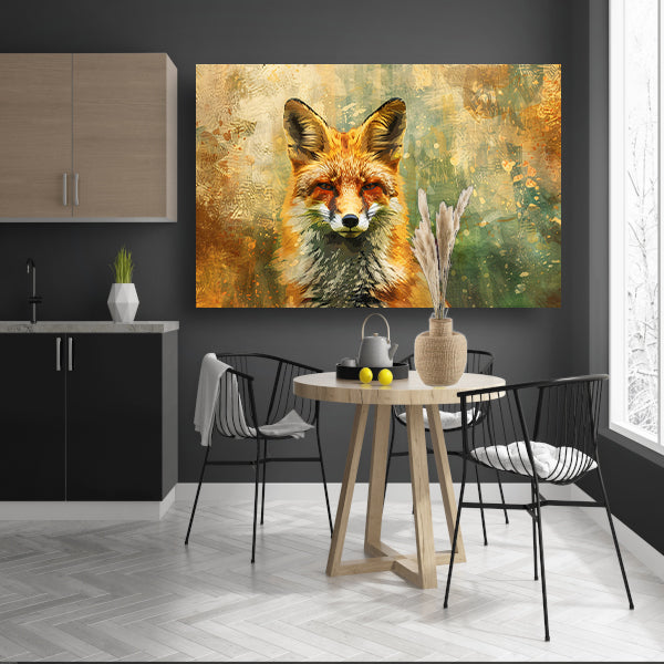 Modern abstract portret met graffiti poster