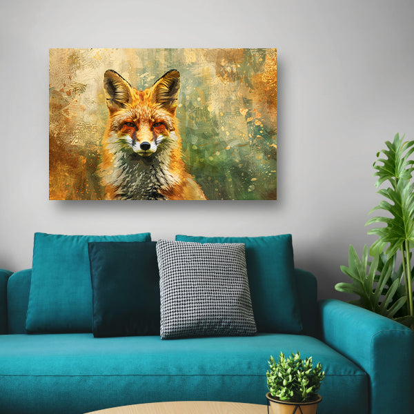 Modern abstract portret met graffiti canvas