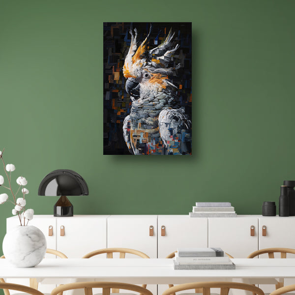 Abstract Portret van een Kleurrijke Kaketoe acrylglas