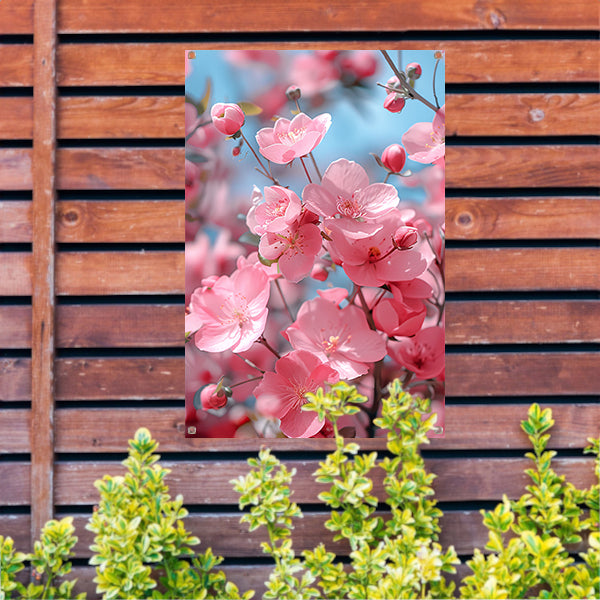 Zachtroze Bloesems in Lentezon tuinposter