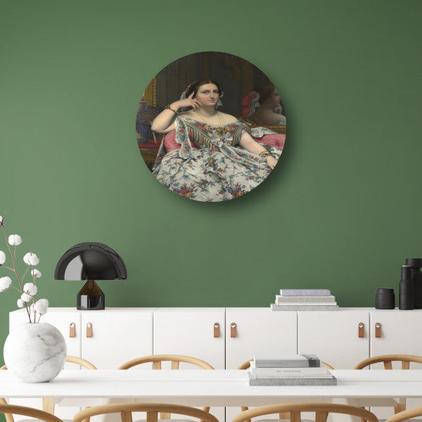 Madame Moitessier - Jean-Auguste-Dominique Ingres aluminium muurcirkel