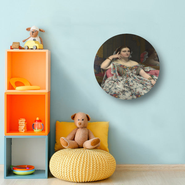 Madame Moitessier - Jean-Auguste-Dominique Ingres aluminium muurcirkel