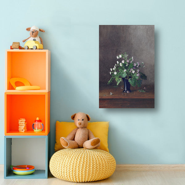 Vaas met bloemen - Léon Bonvin canvas met baklijst