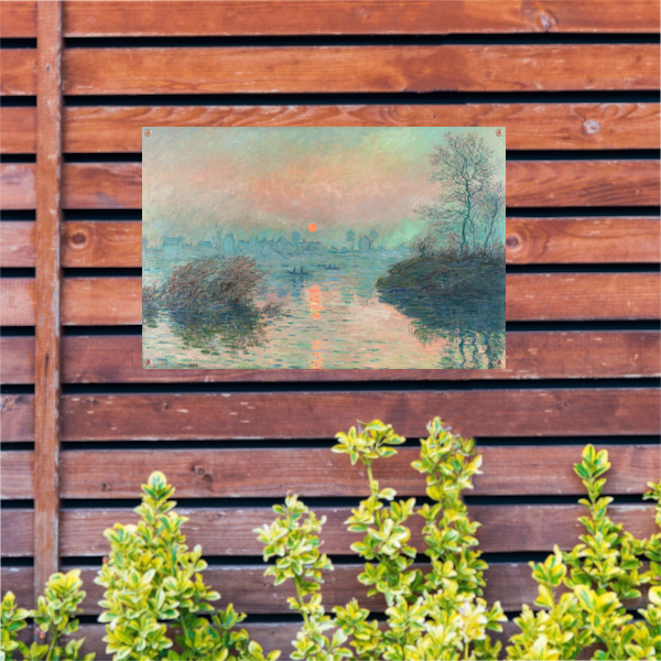 Zonsondergang op de Seine bij Lavacourt - Claude Monet tuinposter