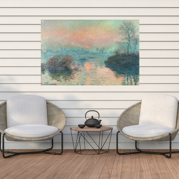 Zonsondergang op de Seine bij Lavacourt - Claude Monet tuinposter