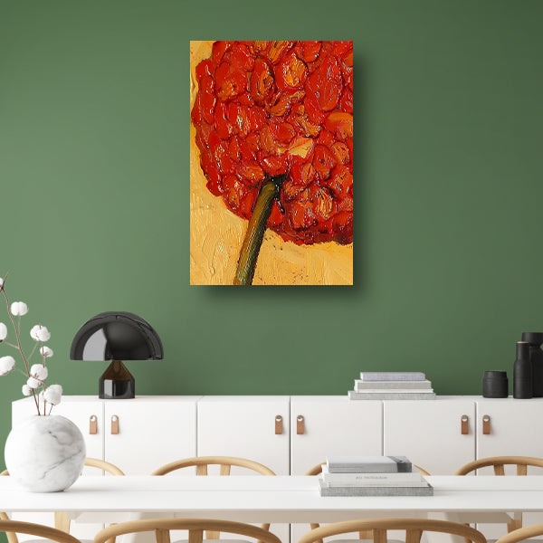 Abstract Bloemenschilderij met Rijke Kleuren acrylglas
