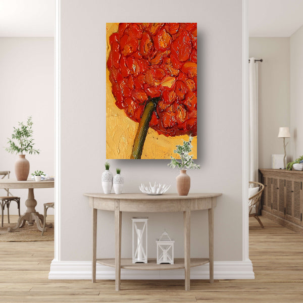 Abstract Bloemenschilderij met Rijke Kleuren acrylglas
