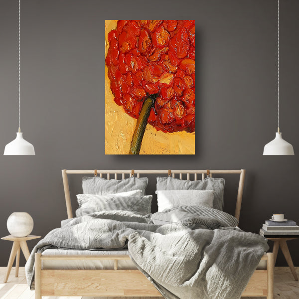 Abstract Bloemenschilderij met Rijke Kleuren acrylglas