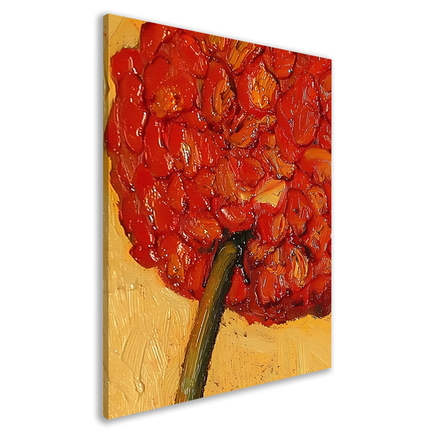Abstract Bloemenschilderij met Rijke Kleuren canvas