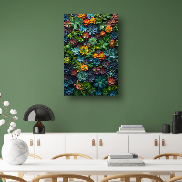 Levendige Vetplanten in Volle Bloei poster