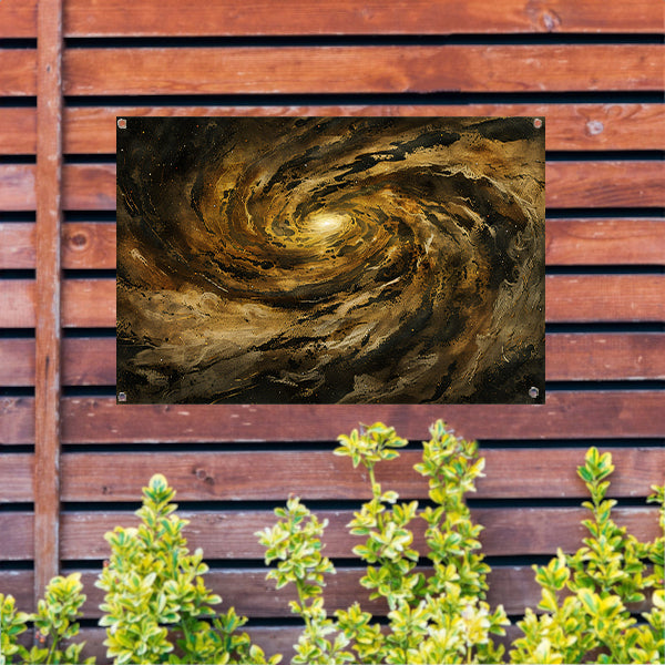 Van Goghs Melkwegspiraal: Een kosmisch nachtkunstwerk tuinposter