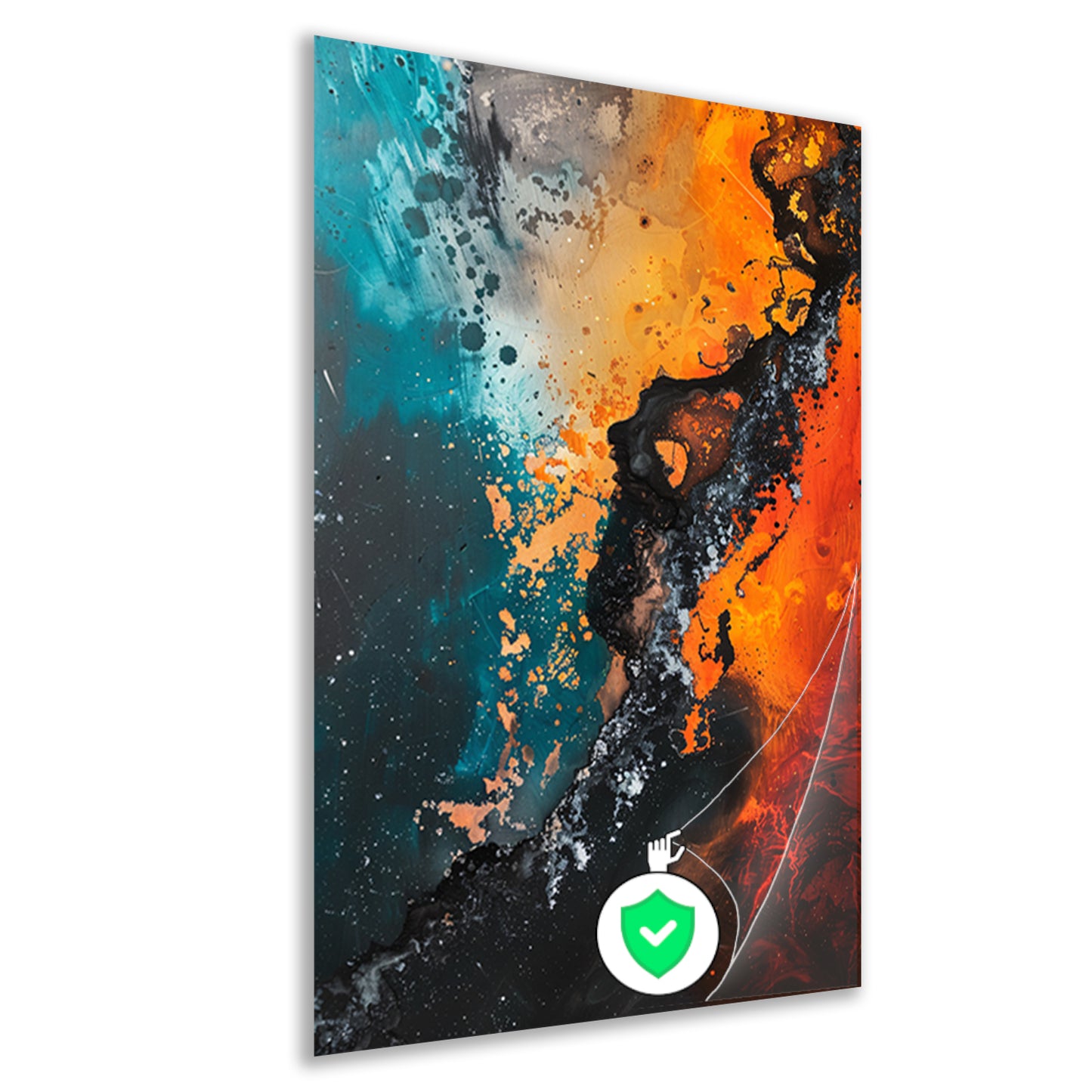 Abstract Explosie van Kleur en Energie poster