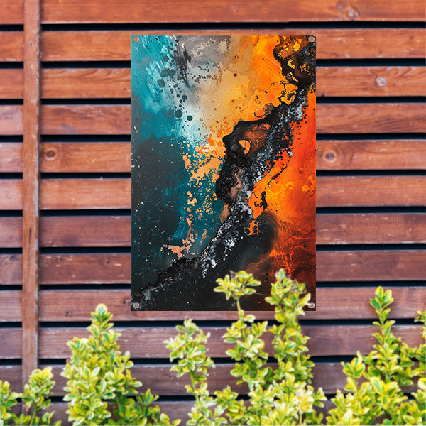 Abstract Explosie van Kleur en Energie tuinposter