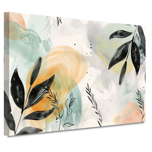 Natuurlijke Elegantie in Abstracte Aquarel canvas