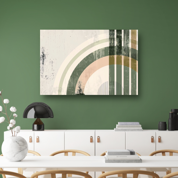 Monochrome Bogen en Lijnen in Harmonie poster
