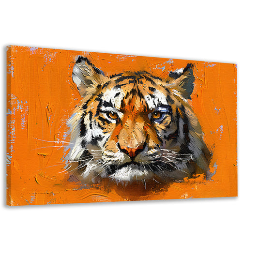 Abstract schilderij van een tijgerportret canvas