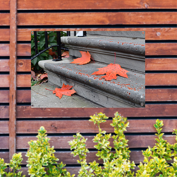 Minimalistisch Herfstbladeren tuinposter