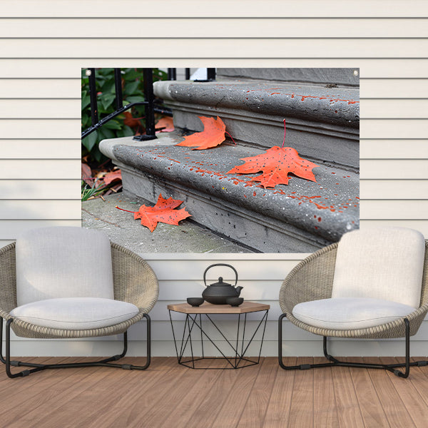 Minimalistisch Herfstbladeren tuinposter