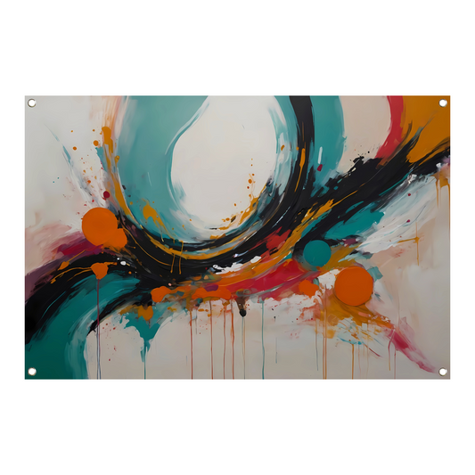 Abstracte Dans van Vorm en Kleur tuinposter