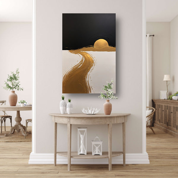 Golden Path to Sunset Horizon canvas