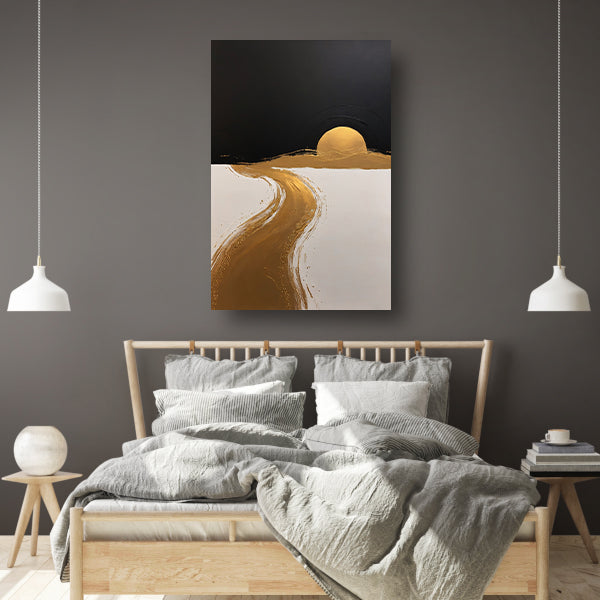 Golden Path to Sunset Horizon canvas