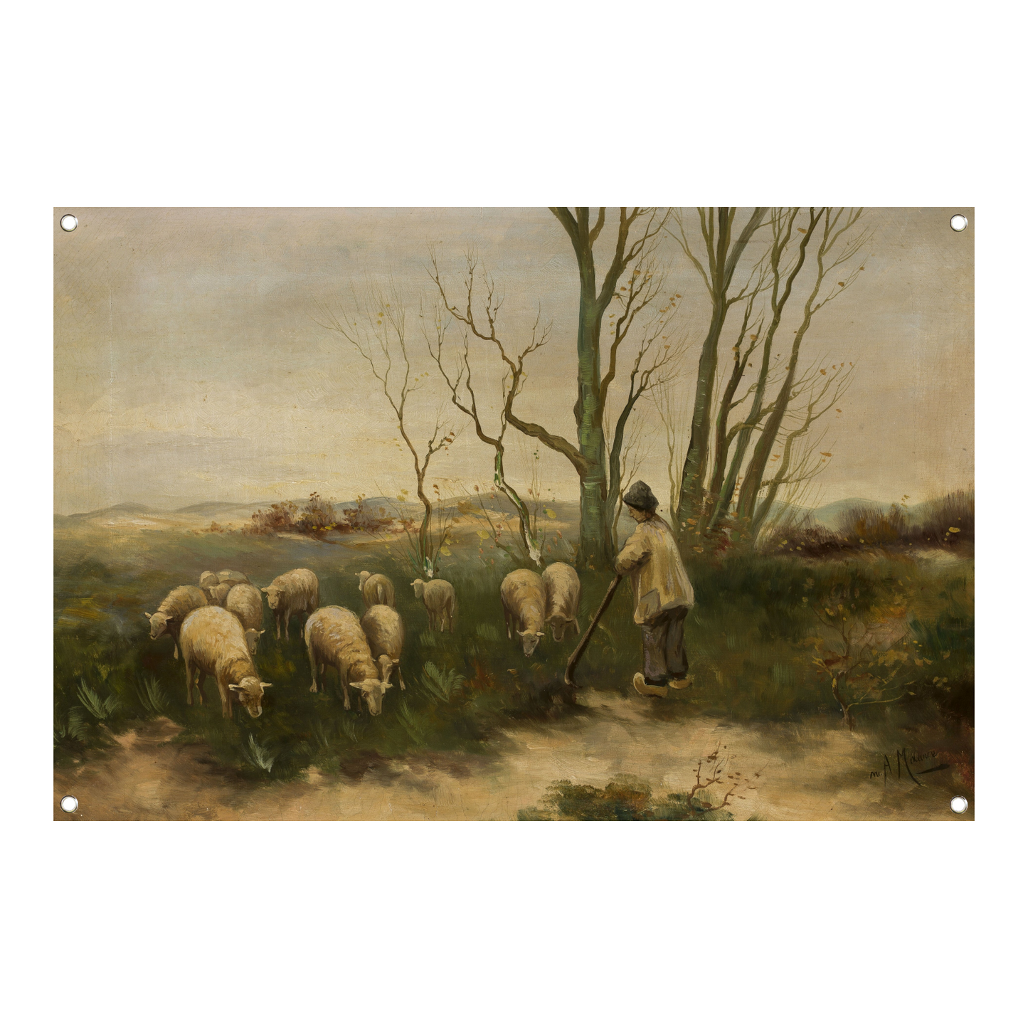 Herder en schapen - Anton Mauve tuinposter