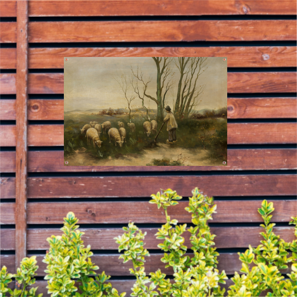 Herder en schapen - Anton Mauve tuinposter
