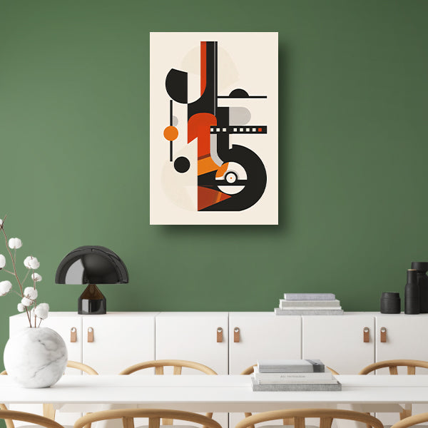 Abstract Compositie met Vormen en Kleuren canvas