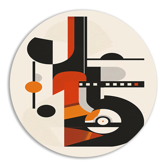 Abstract Compositie met Vormen en Kleuren forex muurcirkel