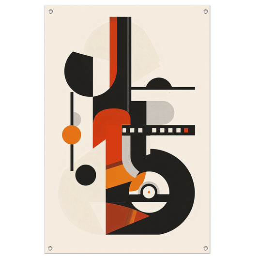 Abstract Compositie met Vormen en Kleuren tuinposter