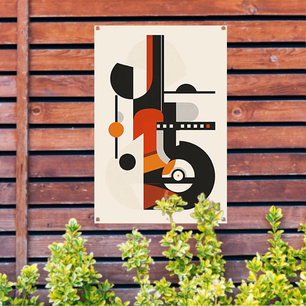 Abstract Compositie met Vormen en Kleuren tuinposter