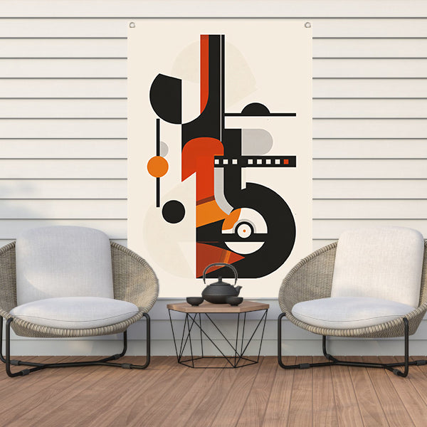 Abstract Compositie met Vormen en Kleuren tuinposter