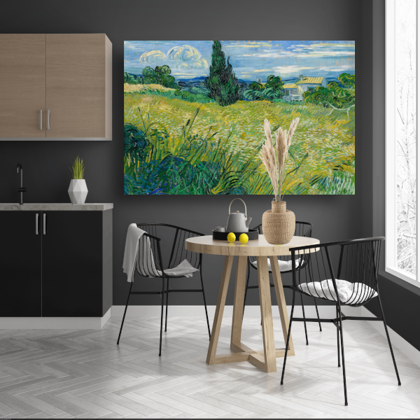 Groen Tarweveld met Cipres - Vincent van Gogh poster
