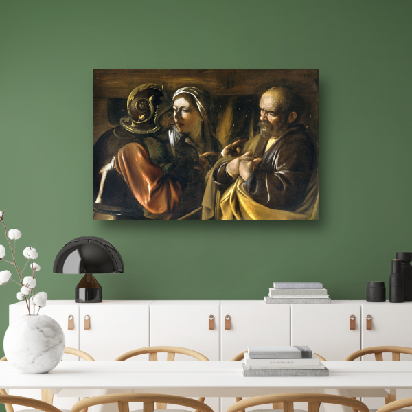 De ontkenning van Sint-Pieter - Caravaggio poster
