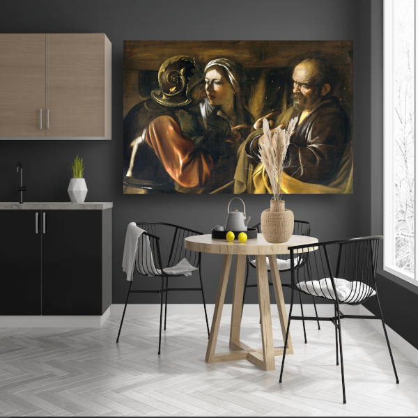 De ontkenning van Sint-Pieter - Caravaggio poster
