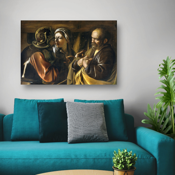 De ontkenning van Sint-Pieter - Caravaggio poster