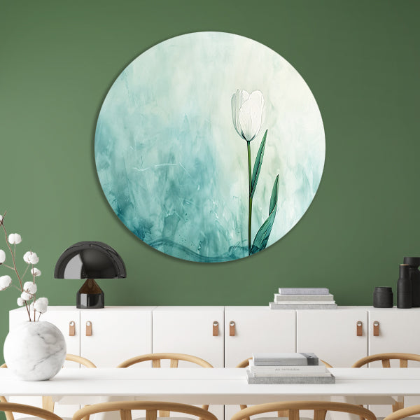 Aquarel schilderij van witte tulp forex muurcirkel