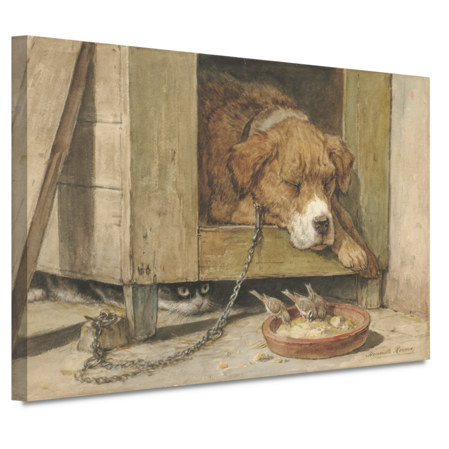 Gevaarlijke grond - Henriëtte Ronner canvas