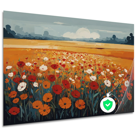 Vibrant Summer Poppies in Full Bloom poster
