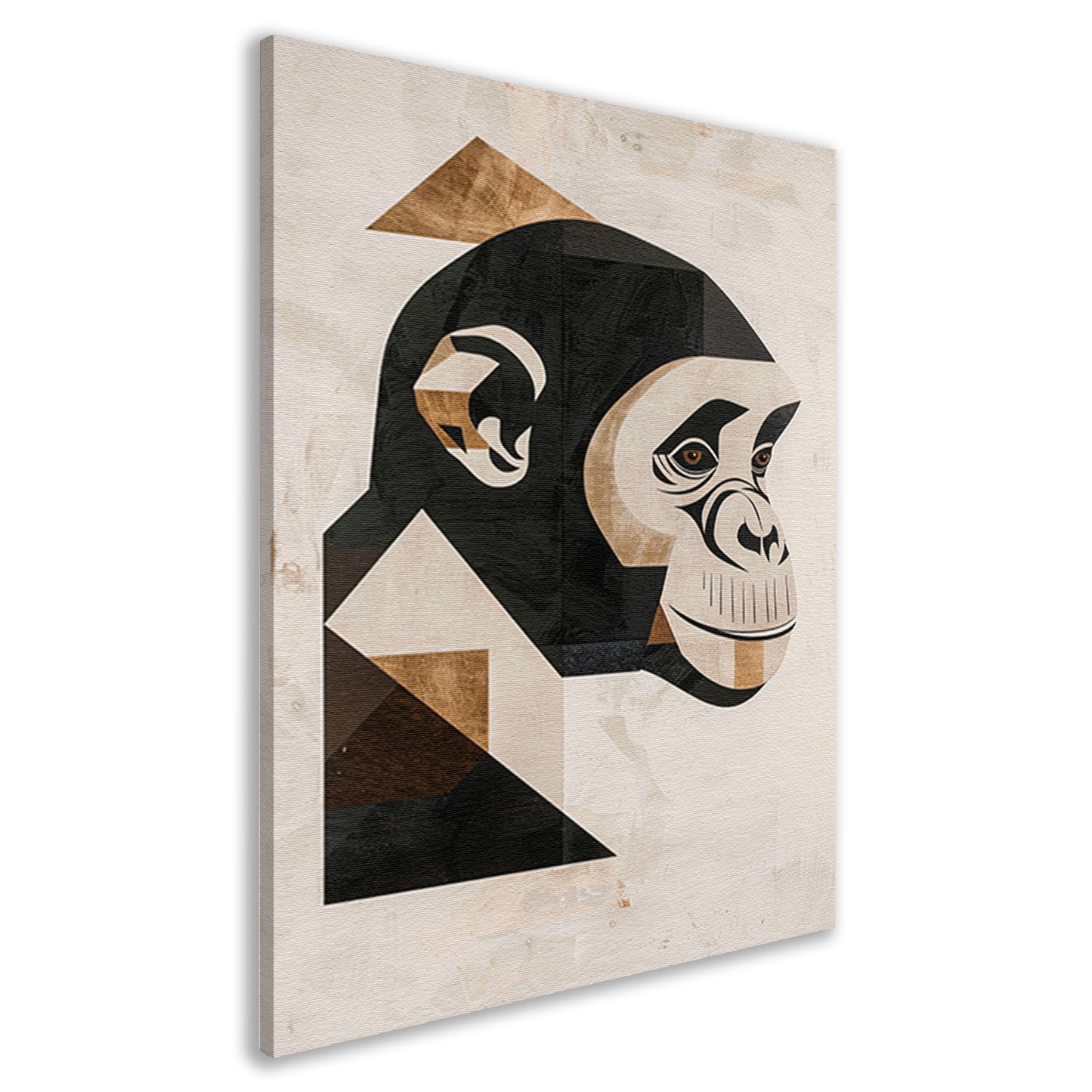 Abstracte Monochrome Aap Geometrie Kunstwerk canvas