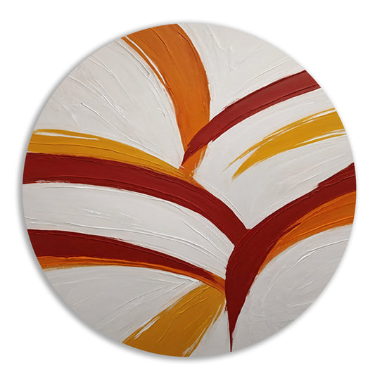 Abstract Swirls of Warmth and Energy aluminium muurcirkel