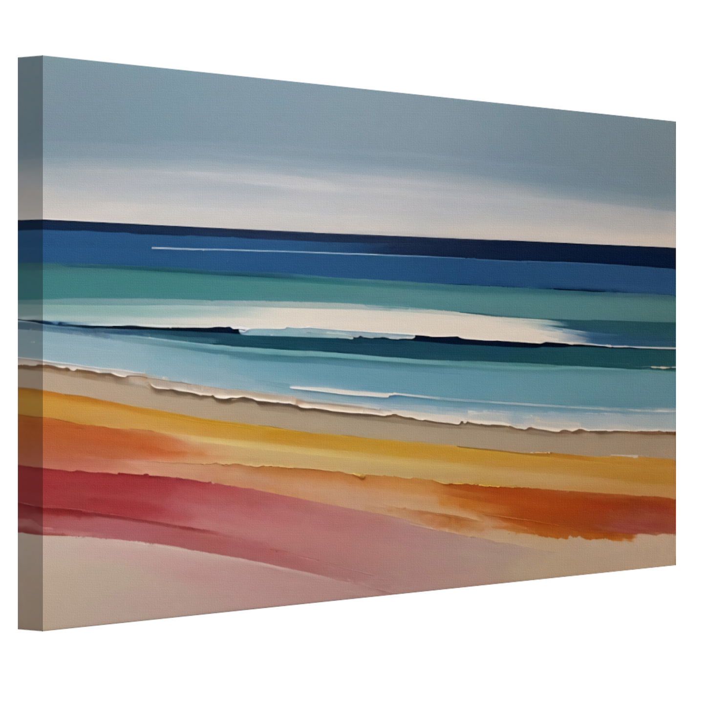 Abstract Minimalistisch Strand en Zee Tafereel canvas