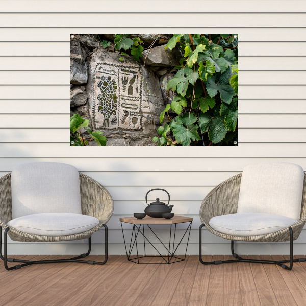 Steen met Natuurpatronen en Groen tuinposter