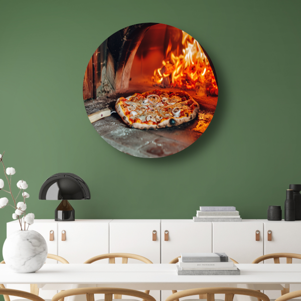 Traditionele houtoven pizza forex muurcirkel