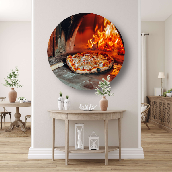 Traditionele houtoven pizza forex muurcirkel